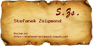 Stefanek Zsigmond névjegykártya